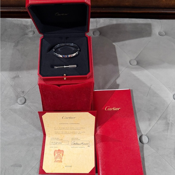 Cartier Jewelry - Cartier white gold Love Bracelet classic model excellent condition